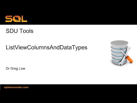 SDU Tools 158   List View Columns and Data Types