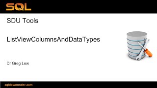 SDU Tools 158   List View Columns and Data Types