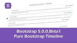 Pure Bootstrap 5 Timeline no Custom css