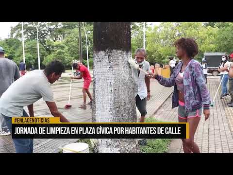 Jornada de limpieza a cargo de los habitantes de calle