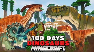 I Spent 100 Days in Jurassic Park | Minecraft Full Movie