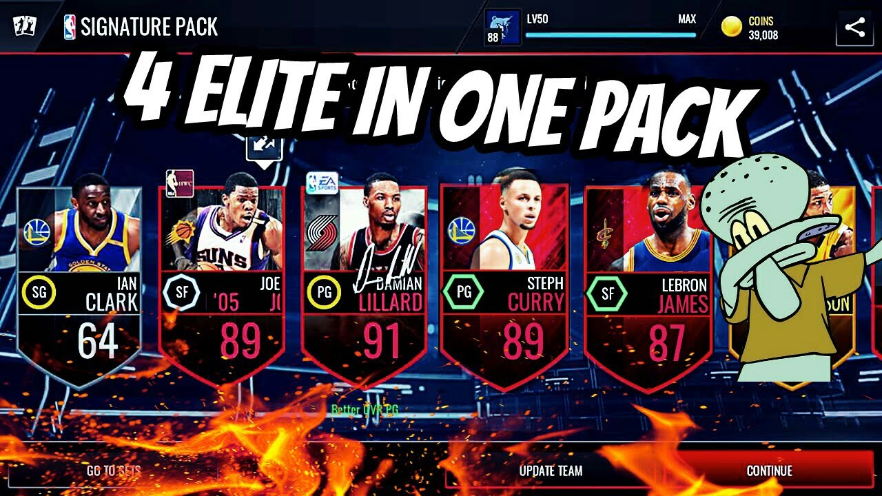 Top 5 Quodruple Elite Pulls in NBA LIVE MOBILE!