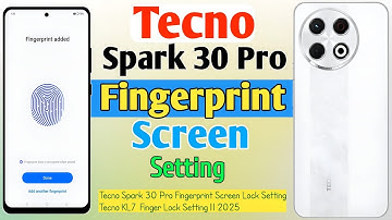 How To Tecno Spark 30 Pro Fingerprint Screen Lock Setting/Tecno KL7  Finger Lock Setting || 2025