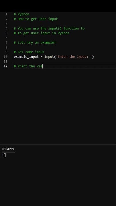 How to get user input in Python - YouTube