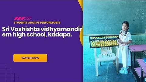 Vasista vidhyamandir em high school, kadapa students Abacus performance.
