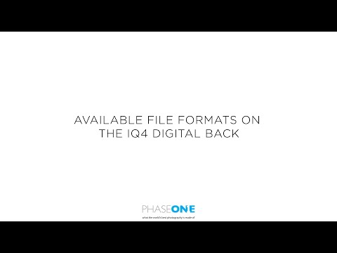 Support | Available file types on the IQ4 Digital Back | Phase One