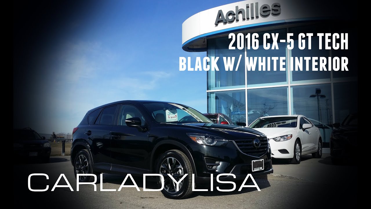 2016 Mazda Cx 5 Gt In Jet Black With White Interior