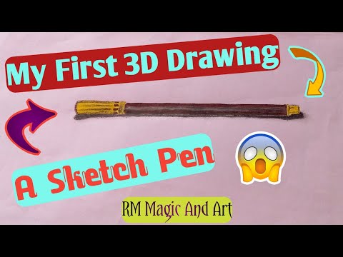 #.3D Drawing//How To Draw A 3D Sketch Pen// RM Magic And Art//