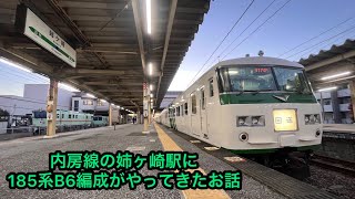 内房線の姉ヶ崎駅に185系B6編成がやってきたお話