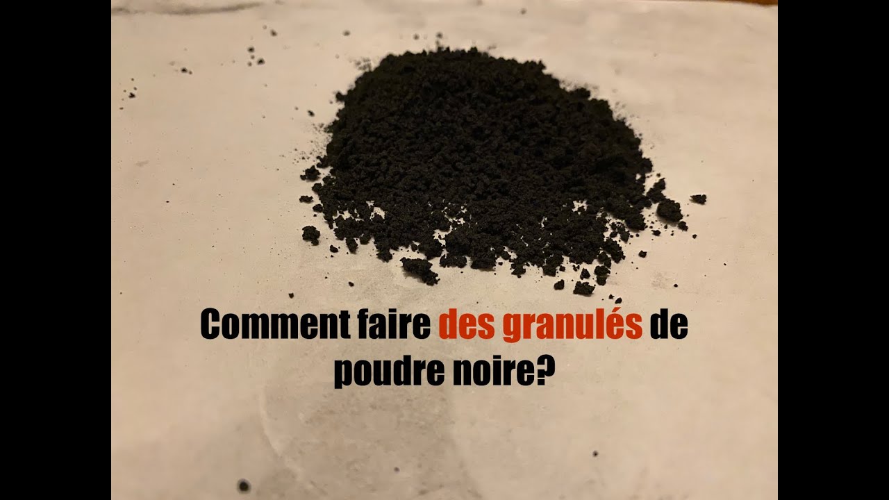 Comment faire des granulés de poudre noire? - YouTube