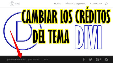 Modificar y cambiar los créditos del footer del tema Divi en WordPress