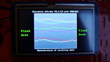 Micromite eXtreme, scrolling chart demo on SSD1963 display