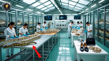 How MILLIONS of PYTHONS Are Bred and Processed 🐍 | THE MASSIVE INDUSTRY OF ANIMAL LUXURY 💎