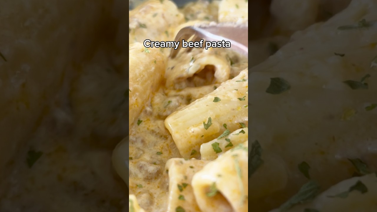 Creamy beef pasta 🍝 simple recipe easy to follow 