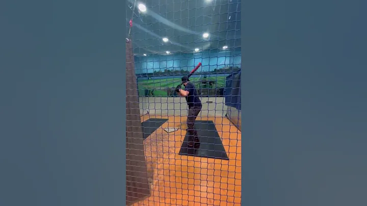 Tyson Kyer U14 - Batting Cage Practice Hitting Off...