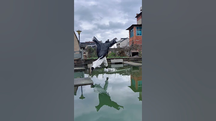 The man is like a dragonfly skimming the water #kongfu #funny #laugh #fail