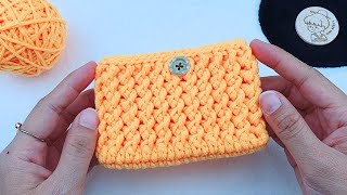 Easy Beautiful Crochet Cardholder Pouch | Easy Crochet Small Purse | ViVi Berry DIY