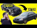 Transforming A Subscribers Wrecked Honda in 10 Minutes!!