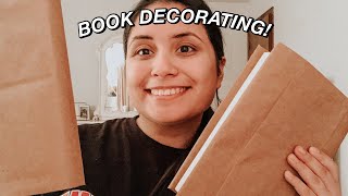 decorating plain book covers | book cover DIY project | vlogmas 2020