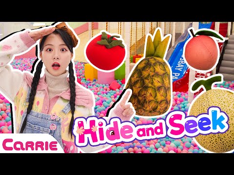 Видео: 알록달록 키즈카페에 숨은 과일 인형 찾기 놀이 Finding cute fruit dolls hidden in a large kids' cafe   숨바꼭질 Hide and Seek