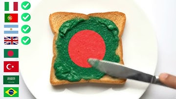 Satisfying Ai ASMR | Making Flags On Toast 🍞🌍 ( Flag Series Part 3 )