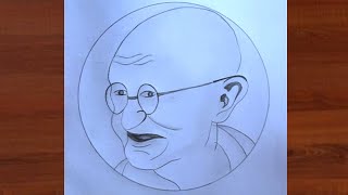 Mahatma Gandhi Drawing || 2 October Gandhi Jayanti 2020 simple drawing