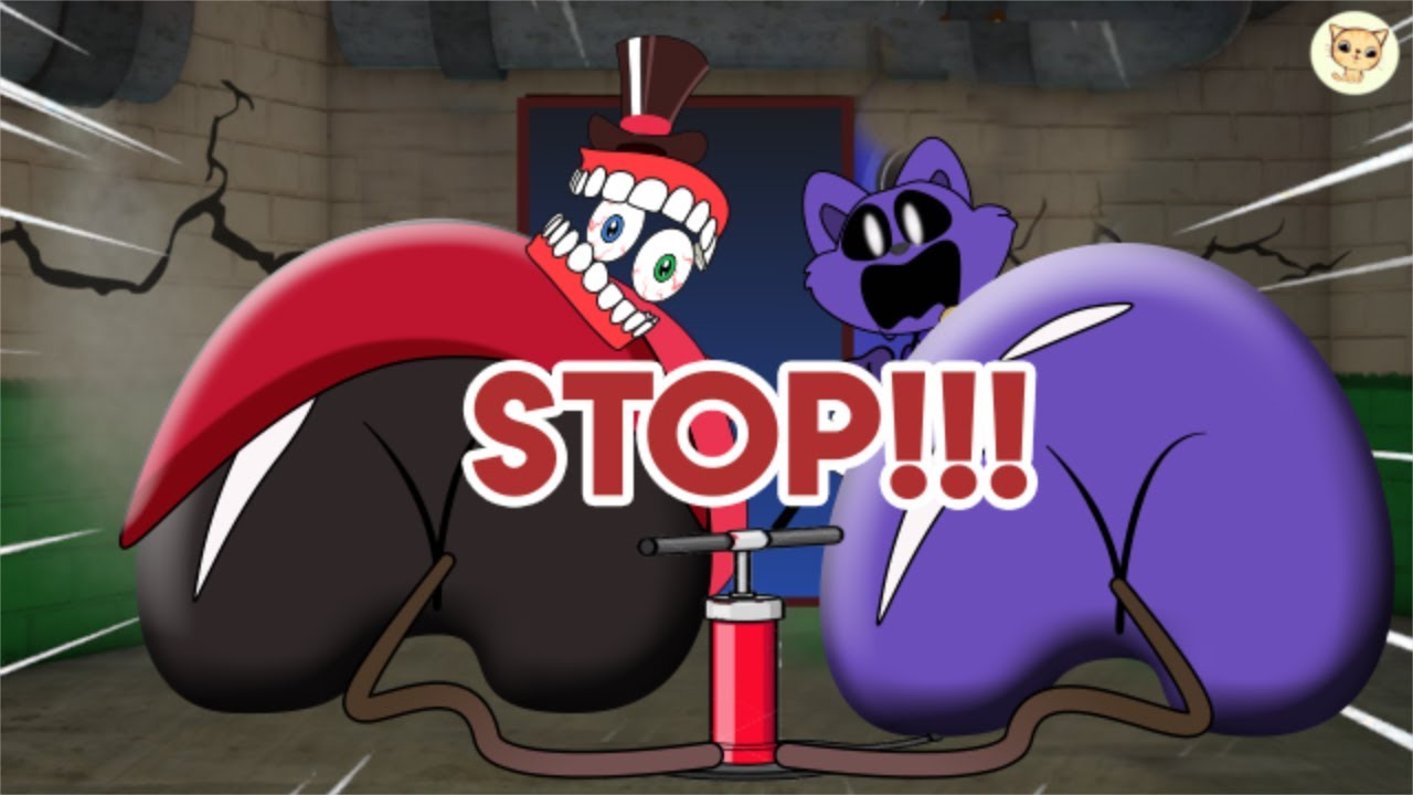 Fat Caine inflates Catnap Smiling Critters BIG ANIMATION - YouTube