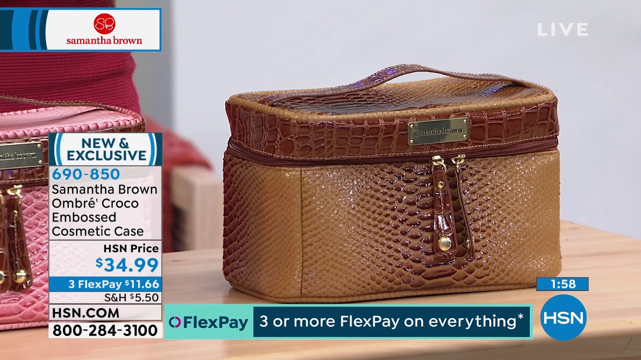 Samantha Brown Ombr Croco Embossed Cosmetic Case YouTube
