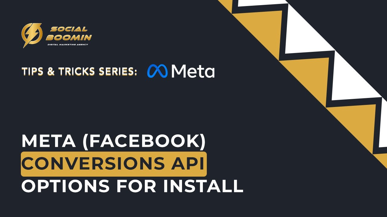 Meta / Facebook conversions api options for install - YouTube