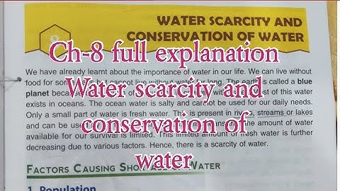 DAV Class4 Full explanation Ch-8 water scarcity and conservation of water #davscience #waterscarcity