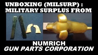 UNBOXING 113: NUMRICH GUN PARTS CORPORATION.  M-31 SUOMI 9mm magazines, Single Action Walnut Grips