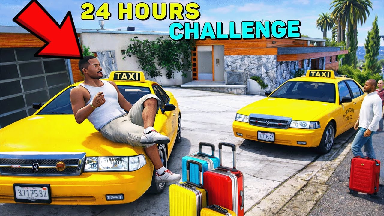 I Made Franklin a Taxi Driver for 24 Hours… Here’s What Happened 😳 | GTA 5