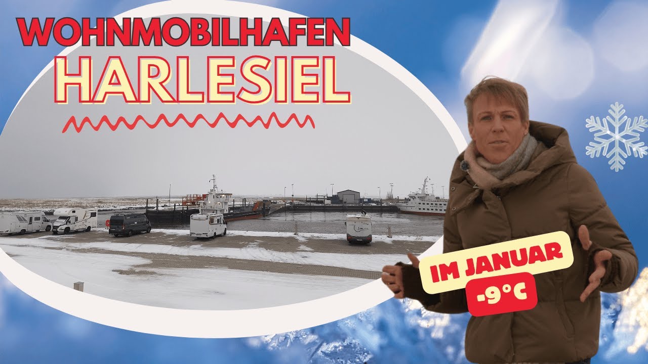 So schön ist Wintercamping an der Nordsee: Wohnmobilstellplatz Harlesiel