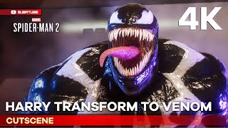 HARRY OSBORN Transform to VENOM 4K | MARVEL'S SPIDERMAN 2