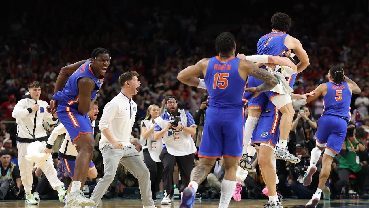 Final seconds and celebration from Florida's 2025 national championship victory