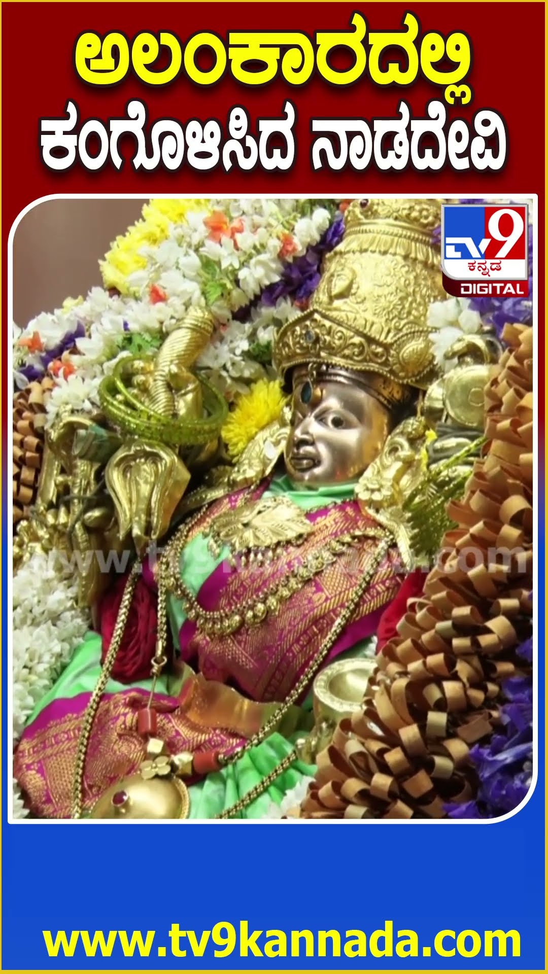 ಅಲಂಕಾರದಲ್ಲಿ ಕಂಗೊಳಿಸಿದ ನಾಡದೇವಿ #Chamundihills #Tv9D