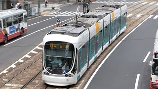 広島電鉄　5100形 5104編成 路面電車　ひろでん 胡町停留所～銀山町停留所