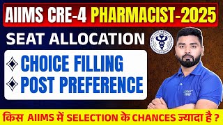 AIIMS CRE-4 Pharmacist 2025 Seat Allocation | Choice Filling &amp; Post Preference Explained #job