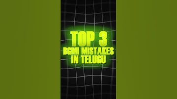 Top 3 bgmi mistakes in telugu #bgmitipsandtricks