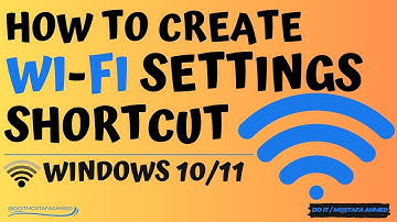 How to Create a Wi-Fi Settings Shortcut in Windows 10/11