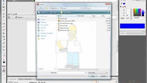 Adobe Flash Tutorial - Part 1 - Create a Simple Homer Simpson Drag and Drop Game.
