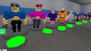 MUSCLE BARRY'S PRISON RUN Obby New Update - Roblox All Bosses Battle Walktrough FULL GAME #roblox