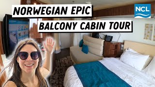 NORWEGIAN EPIC BALCONY CABIN Tour & Honest Review / WEIRDEST Cabin Layout!!