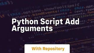 python script add arguments