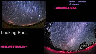 Star Trails- Southern VS Northern Hemisphere🌟Comparison;4 CARDINAL DIRECTIONS-Like in Mirror