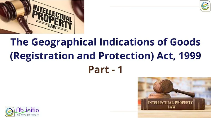 The Geographical Indications of Goods (Registration and Protection) Act, 1999 Part 1 - DayDayNews