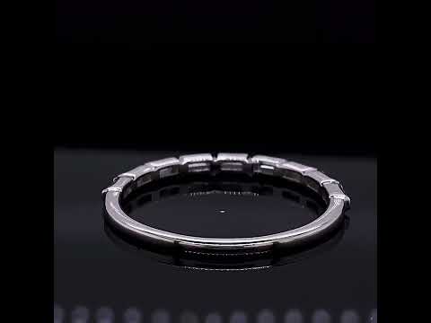 Stackable Moissanite Baguette Wedding Band 0.34ct ring video