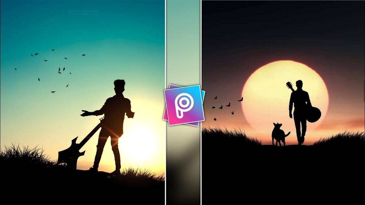 PicsArt Amazing Dark Sunset Photo Editing ?|| PicsArt Creative Editing ||  AC EDITION - YouTube