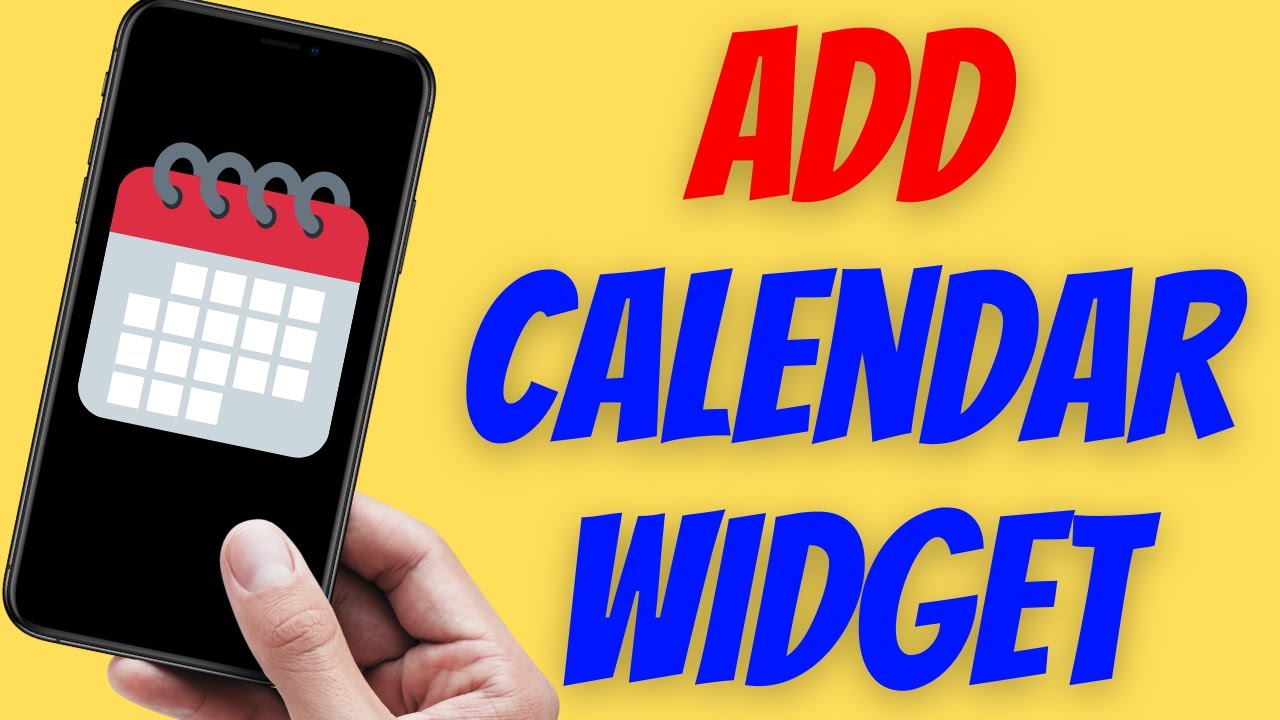 How to Add Calendar Widget to iPhone Home Screen YouTube