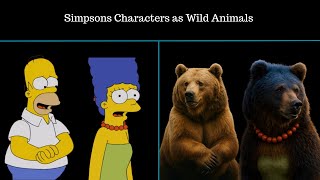 What If The Simpsons Characters Were Wild Animals? Ai Transformation
